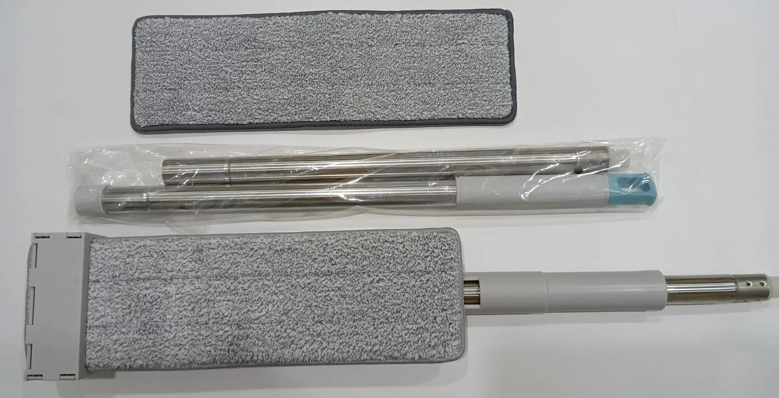 Alat pel flat mop premium bulu halus stainless-36